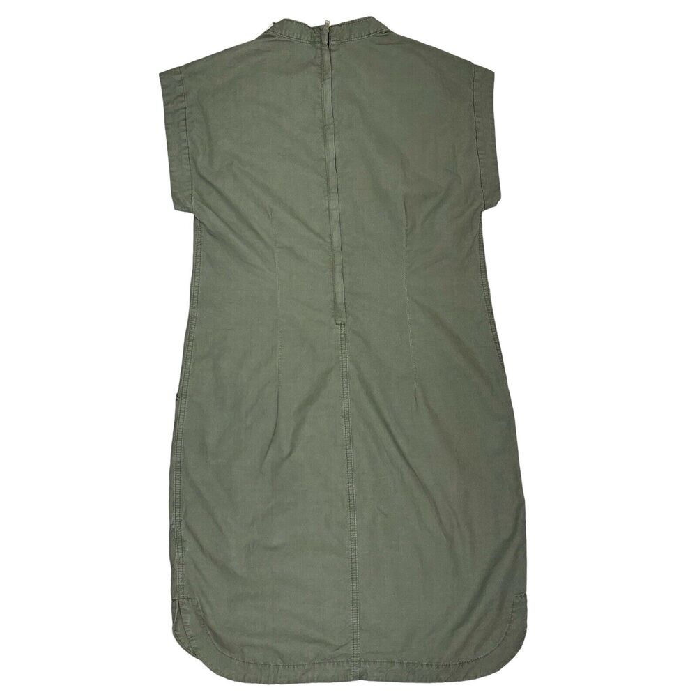 NWT J Crew Women’s Sz 2 Green Cap Sleeve‎ Cargo Shirt Dress. Pockets. Military - Picture 10 of 12